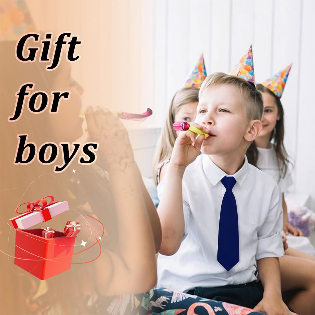 Corbata para Niños, Pajarita y Corbata Pre-Atada Ajustables de Seda para Graduaciones y Bodas,¡Ideal para cualquier ocasión especial
