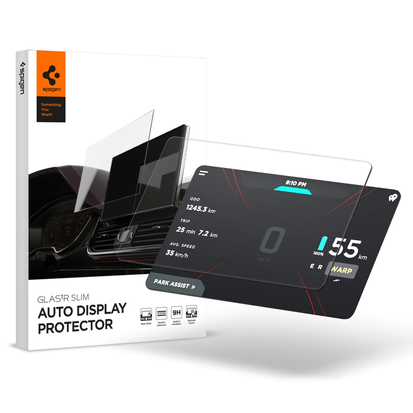 Spigen Glas.Tr Slim Anti-Glare Matte Tempered Glass Screen Protector Guard For Ather 450X / 450 Plus 7Inch Display - 1 Pack for Navigation System-image-15
