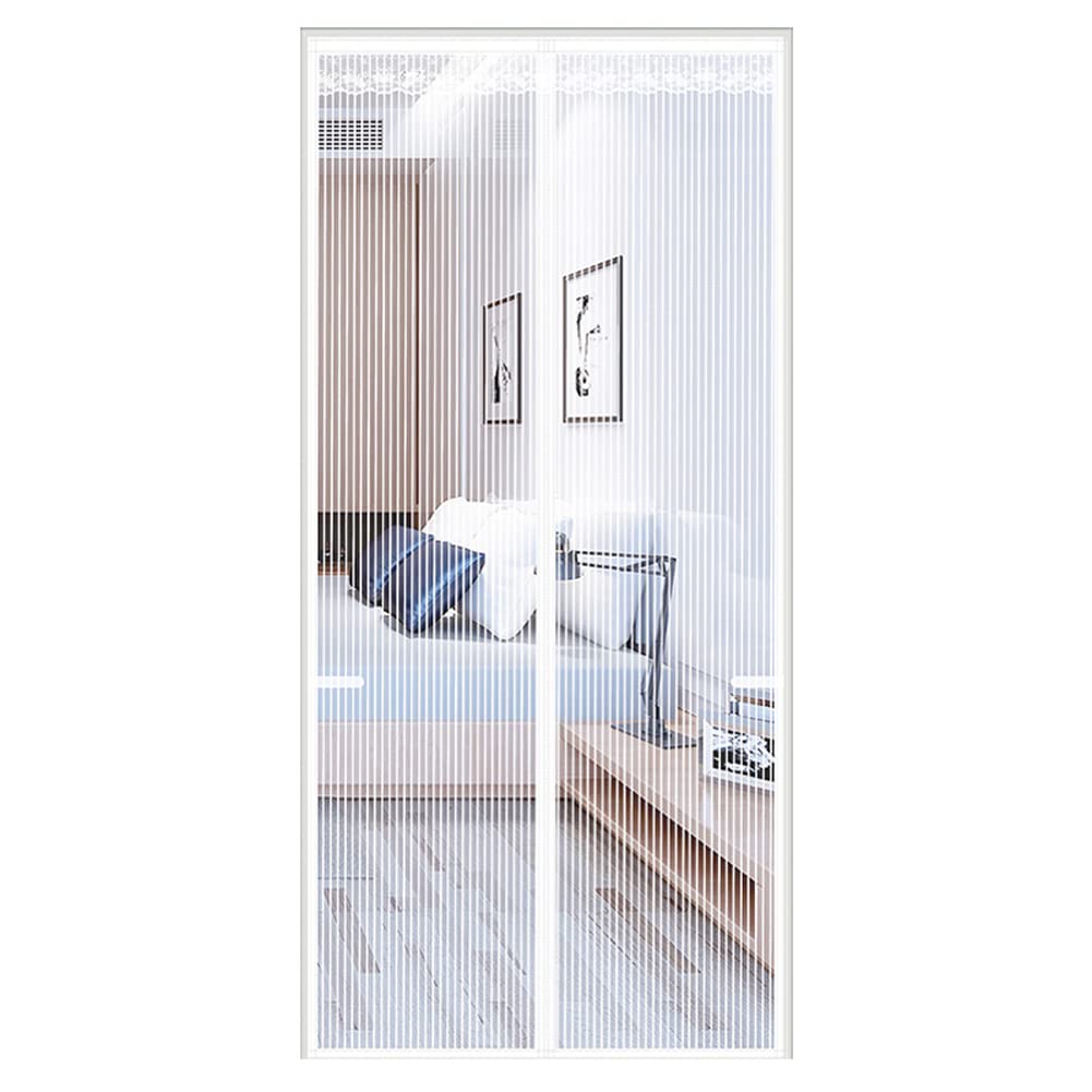 Custom Sizes Magnetic Screen Door for French Doors/Sliding Glass Doors/Patio Doors, Adjustable Magnetic Flyscreen Net with Magnetic,Bug-Free Net for Flies/Mosquito