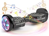 SIMATE Self-Balancing Hoverboard Scooter with Bluetooth Speakers, LED Lights, App Control, Dual 250W Motors - 8.5 MPH & 8.5 Mile Range for Kids Adults