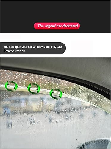 Miniatura 6 de Viseras de ventana deflectores de viento para Land Cruiser Prado Fj150 Mk4-J150 2010-2023 protectores de lluvia solar para ventanas laterales de