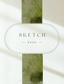 Independently published Green modern sketch book: 8.5"x11", 100 Sheets