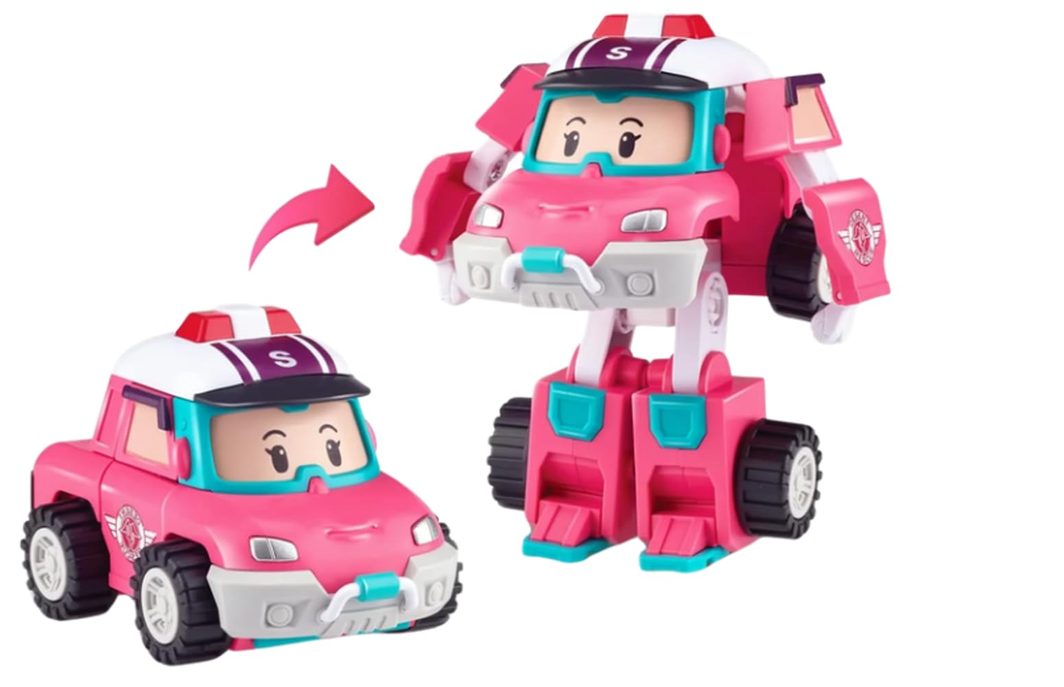 Silverlit – Robocar Poli – Sandy – Figura Veicolo trasformabile 2 in 1 – Robot articolato – 10 cm – dai 3 Anni