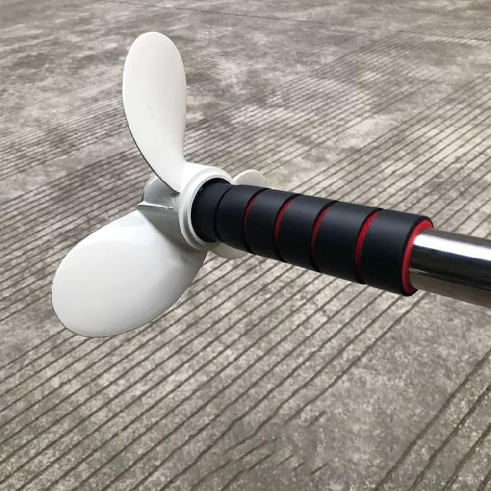 Kajak-Trolling-Motor-Lenksatz Mit Aluminiumpropeller (Handbetrieben Mit Elektrischer Bohrmaschine) – Geeignet Für Notfallflöße, Kleine Boote Und Kanus
