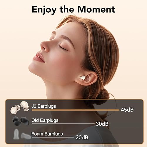 Miniatura 16 de Tapones para los oídos para cancelación de ruido para dormir, 45 dB para reducción de ruido, tapones para los oídos que reducen el ruido para Negro