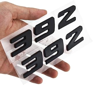 2X 392 Emblem Badge Decal 3D Logo Nameplate 3D Raised Strong Adhesive Fit for 392 Matte Black (Matte Black)