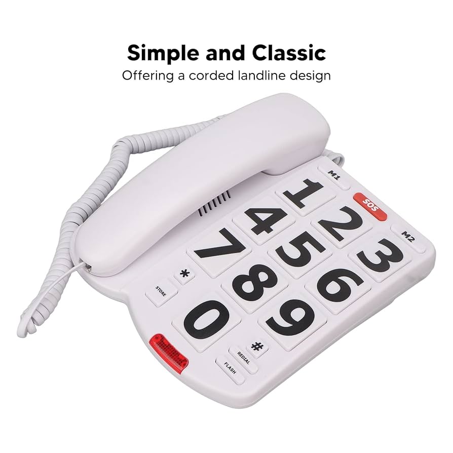 電話　電話機　お年寄り向け　大きなボタン　読みやすい　聞きやすい大音量 61GrO9esBAL._UF894,1000_QL80_.jpg