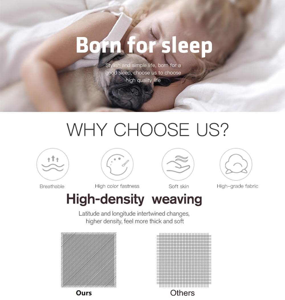 Juego De Funda Nórdica para Cama Matrimonio Microfibra Juego De Ropa De Cama Lenguaje Motivacional Azul Suave cómoda 3 Piezas 1 Funda Nórdica 240x220cm Y 2 Fundas De Almohada con Cremallera