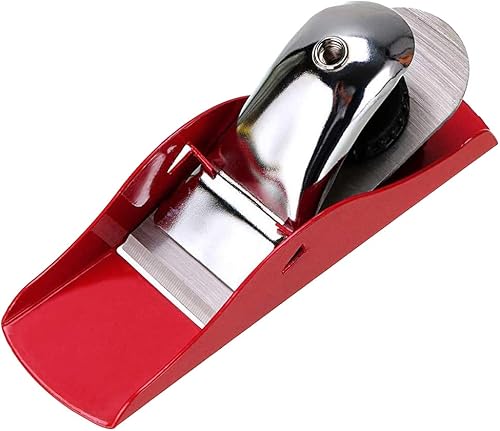 Mini cepilladora de mano pequeña cepilladora de 6-1/2 pulgadas para carpintería, avión de mano con hoja de 1 pulgada de avión de bloque ajustable y