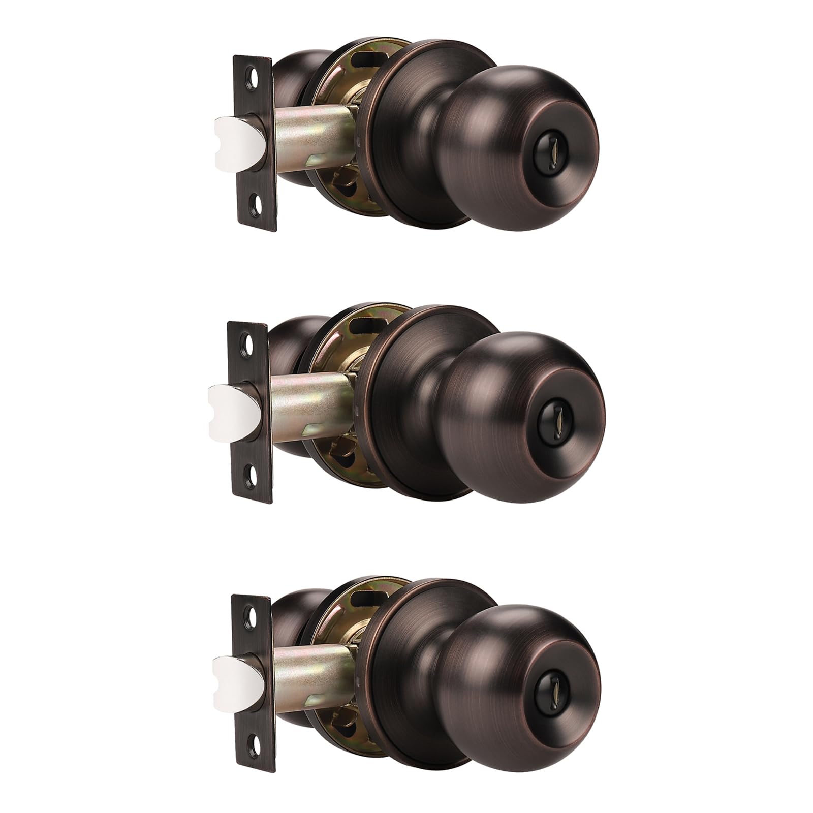 Probrico Oil Rubbed Bronze Privacy Knobs 3-Pack