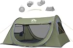 Night Cat Pop-up Camping Tent: 2 Person Tent Waterproof Instant Easy Setup Tunnel Tent