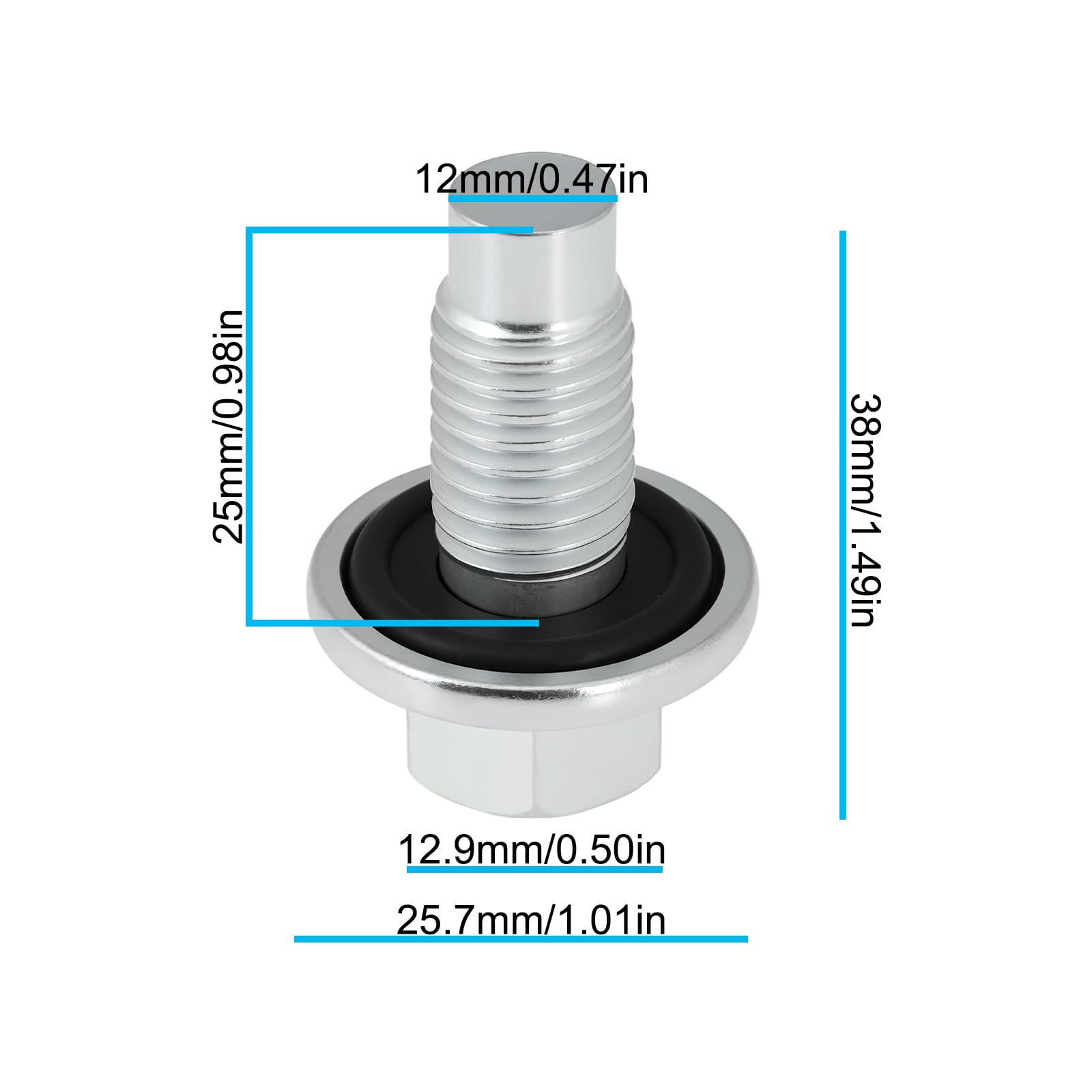 SG Store 2 tappi per coppa M12 x 1,75 compatibili con Ford EcoBoost 2.0 2.3 Focus ST RS MK3 bullone di scarico dell'olio di ricambio 4948795