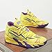 SRTAKTLT Womens Mens Basketball Shoes Breathable Fashion Athletic Sneakers Colorful Volleyball Lace Up Sport Training Shoe Yellow Size 7.5