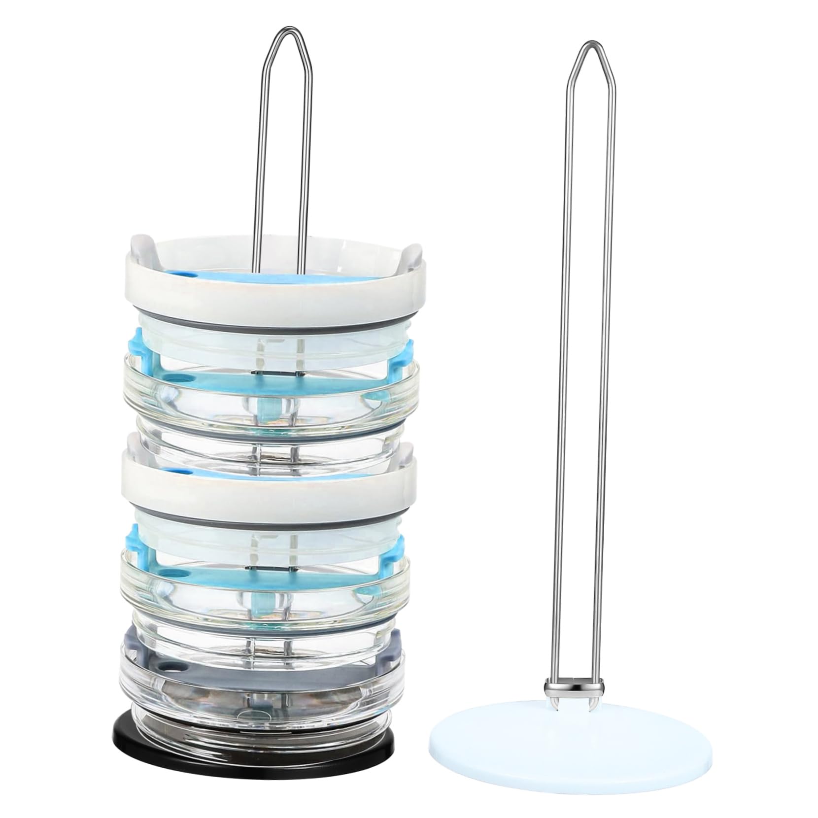 KICHOUSE 2Pcs Cup Lid Organizer Stackable Vertical Storage Rack for Tumbler Lids Holder for Kitchen Compact Design for Space Saving Storage