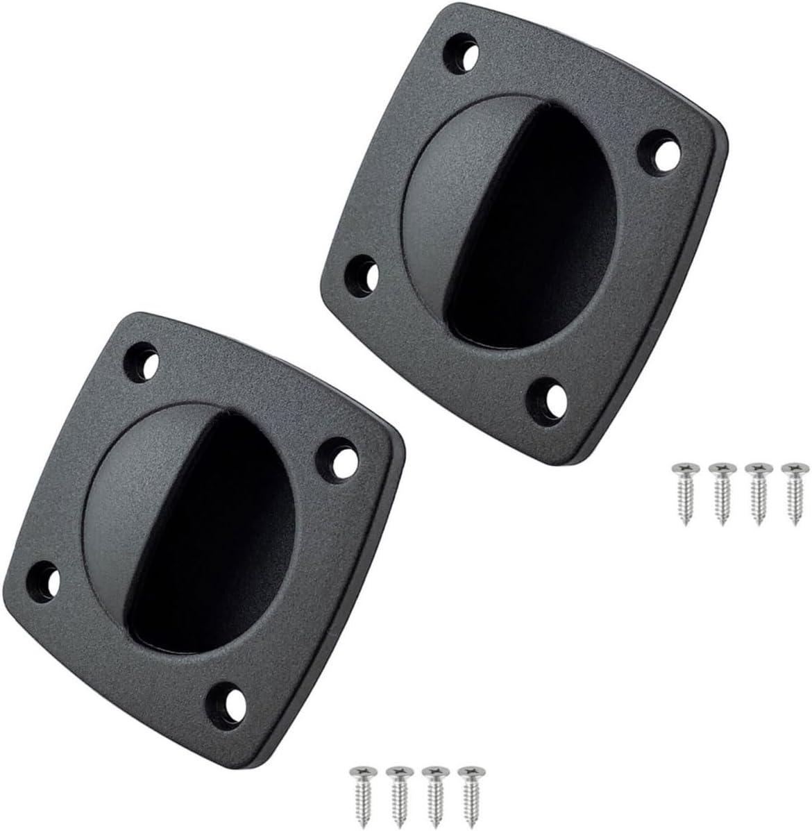 RUIFUU 2Pcs Flush Pull Recessed Sliding Door Handle Square