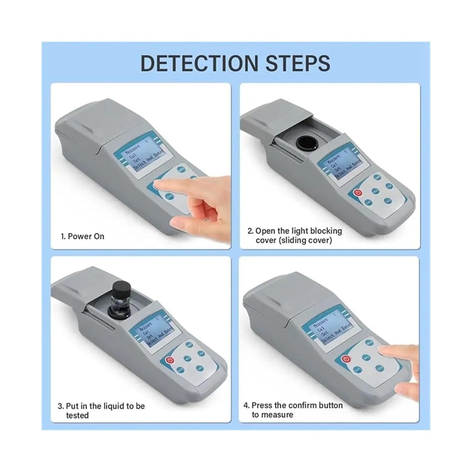 Handheld Turbidimeter Portable Turbidity Meter with Microcomputer for Swimming Pools and Water Quality Lab for Plant Wine Industry