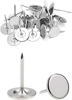 Silver Heavy Duty Thumb Tacks, Extra Long Push Pins for Upholstery, Carpets, and Wood Surfaces, 100Pcs