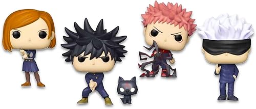 Miniatura 3 de Jujutsu Kaisen Funko Pop Set - Bundle with JJK Funko Pops Including Yuji Itadori, Megumi Fushiguro, Nobara Kugiaki, Satoru Gojo Plus Phone Wallet