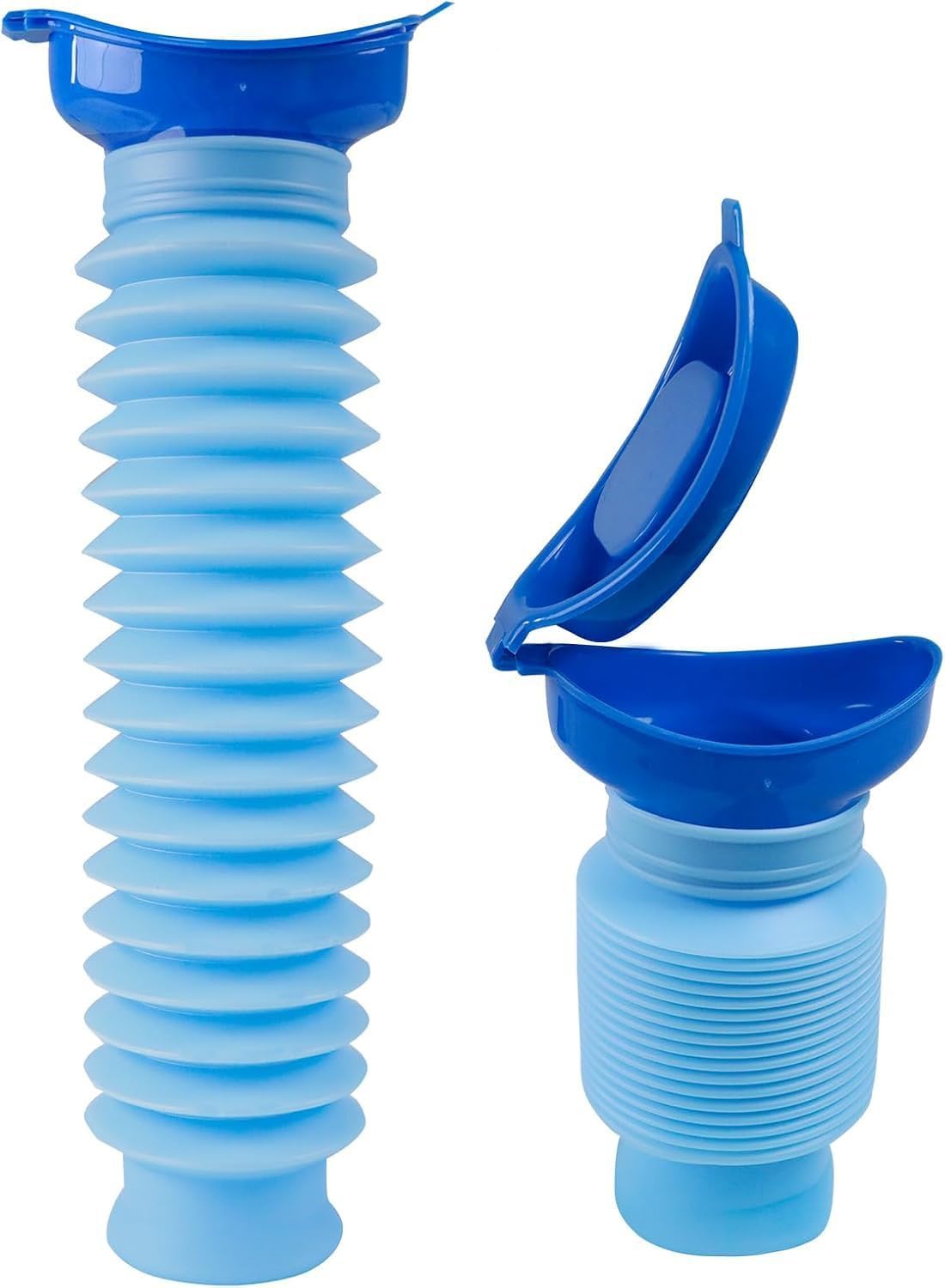 Portable Travel Toilet 750ml | Expandable Leakproof Emergency Urinal Bottle for Men Women & Kids | Foldable Car Travel Pee Bottle | Reusable Outdoor Camping Urine Container (for Unisex)