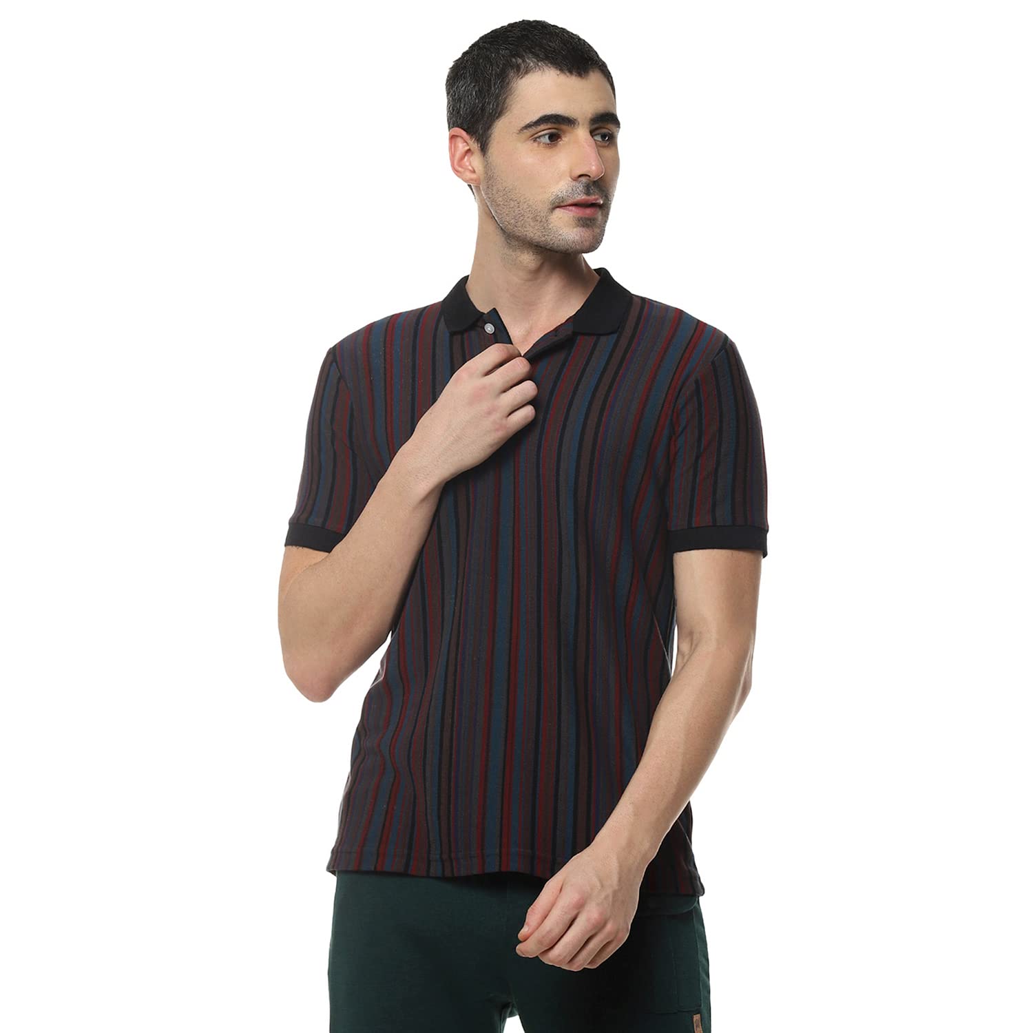 Campus Sutra Men's Cotton Regular Fit T-Shirt in neutral