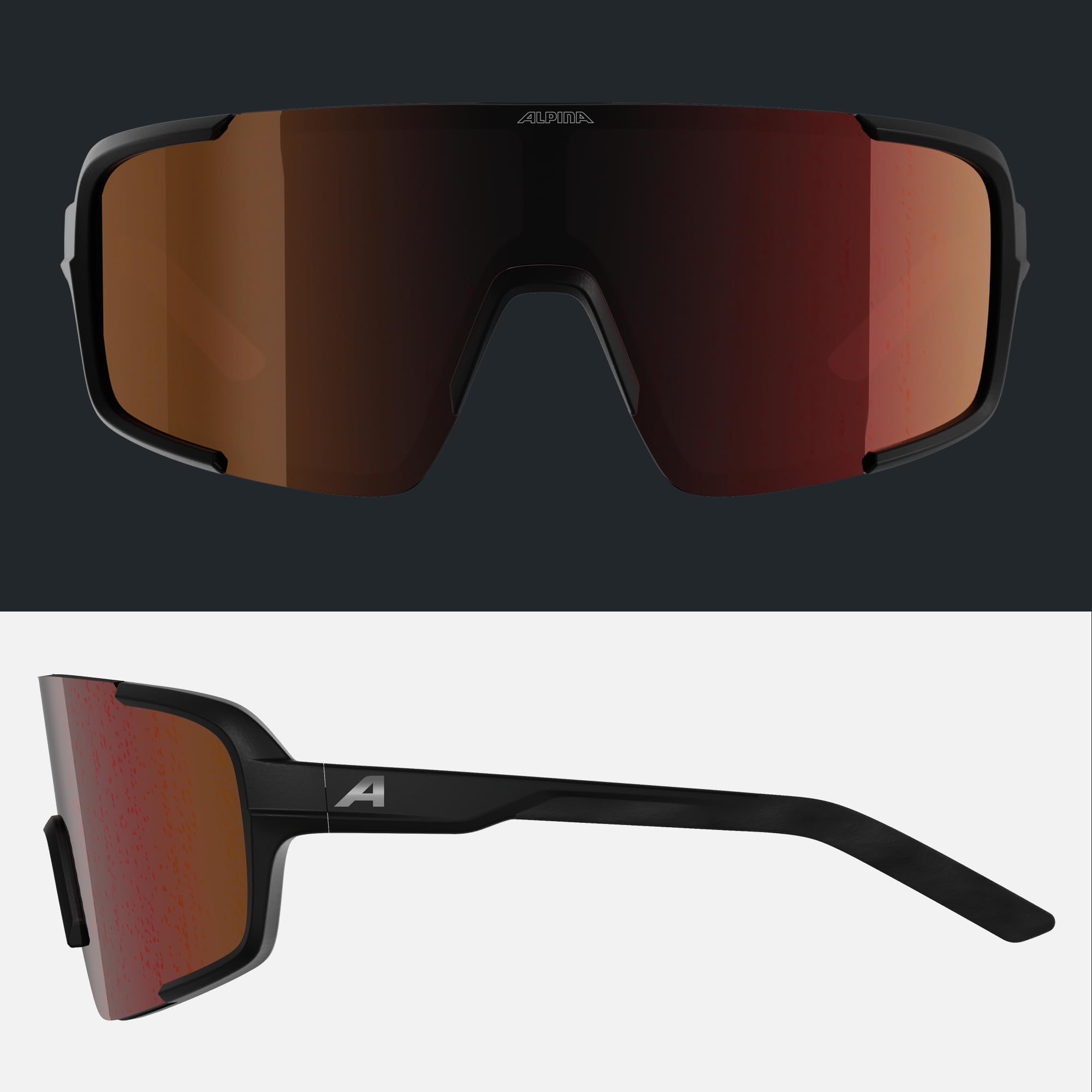 ALPINA Lumin – Sportbrille für Damen & Herren, Leicht und bruchfest, Für Radsport, Laufen oder Outdoor-Aktivitäten