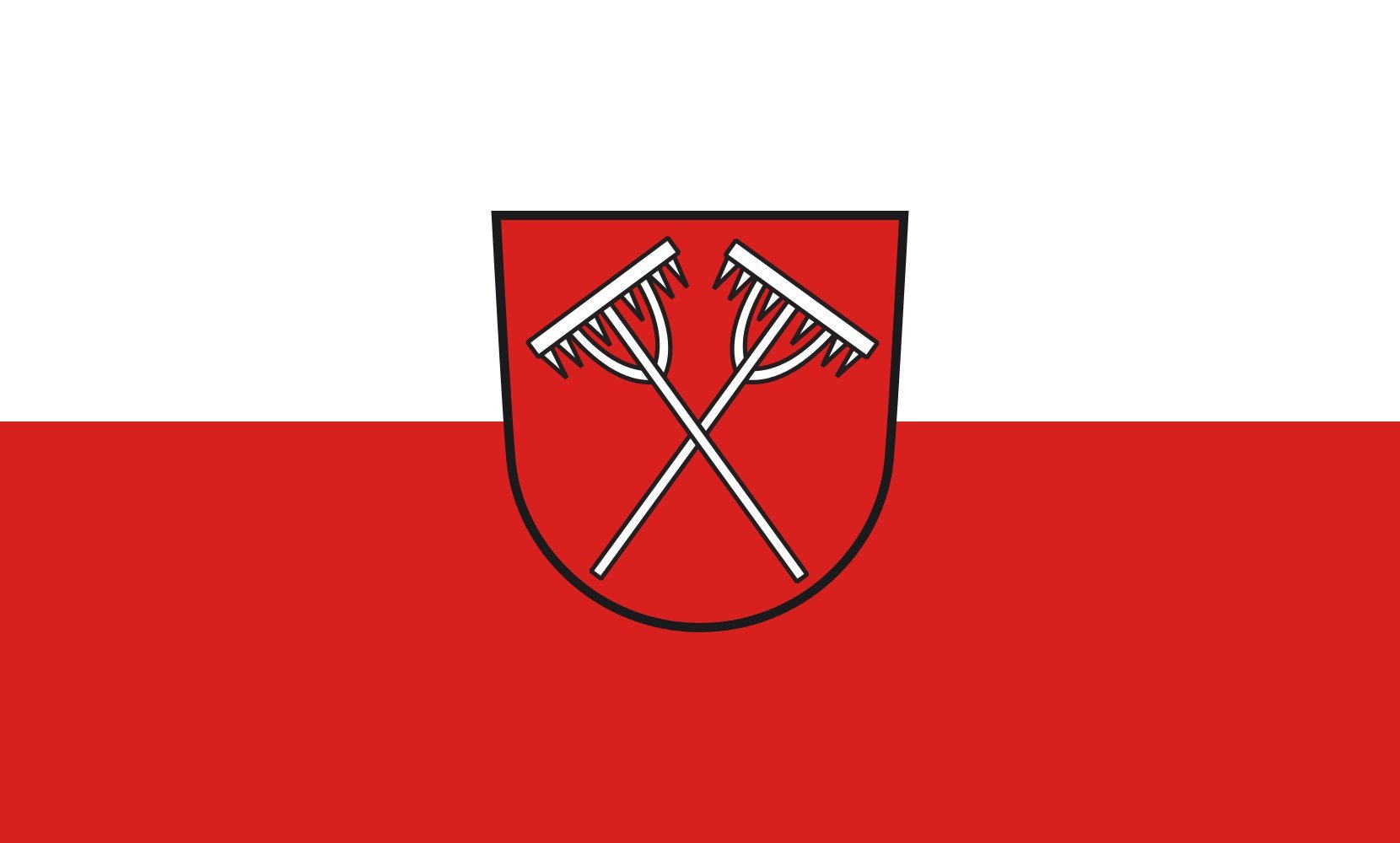 Drapeau Large Dormettingen 1.35m² format paysage pour mât extérieur