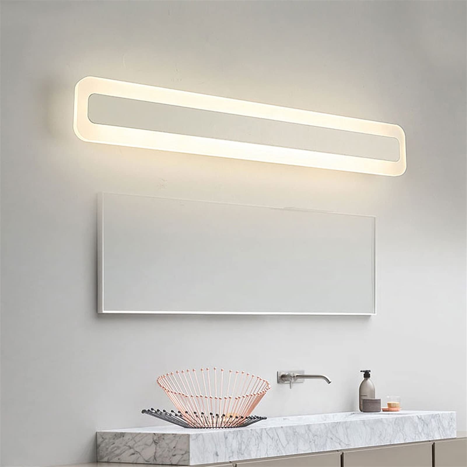 Nowoczesna akrylowa lampa ścienna LED do lustra łazienkowego, dekoracyjna lampka nocna