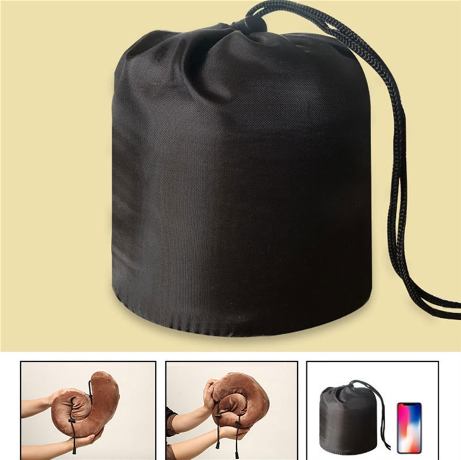 Cojín De Viaje Avión Almohada De Viaje Espuma Viscoelástica para El Cuello, Licra para Avión, Portátil Coche Tren Oficina(Blue)