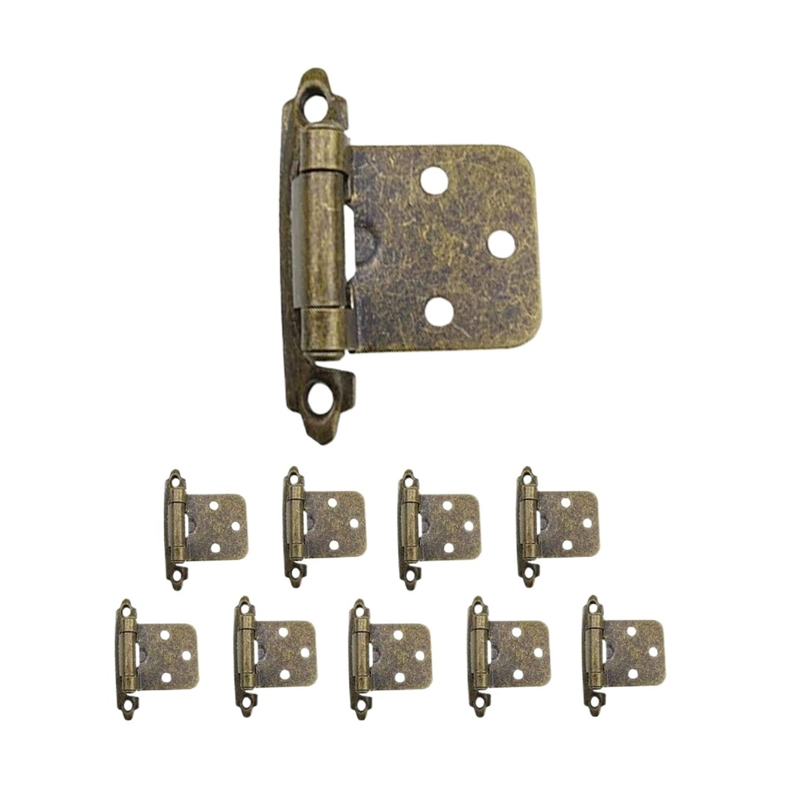 10 Stück Küchentürscharniere, Schrank- und Schubladenbeschläge, robuste Auflage, kaltgewalzter Stahl, Schrankmöbel(Green bronze)