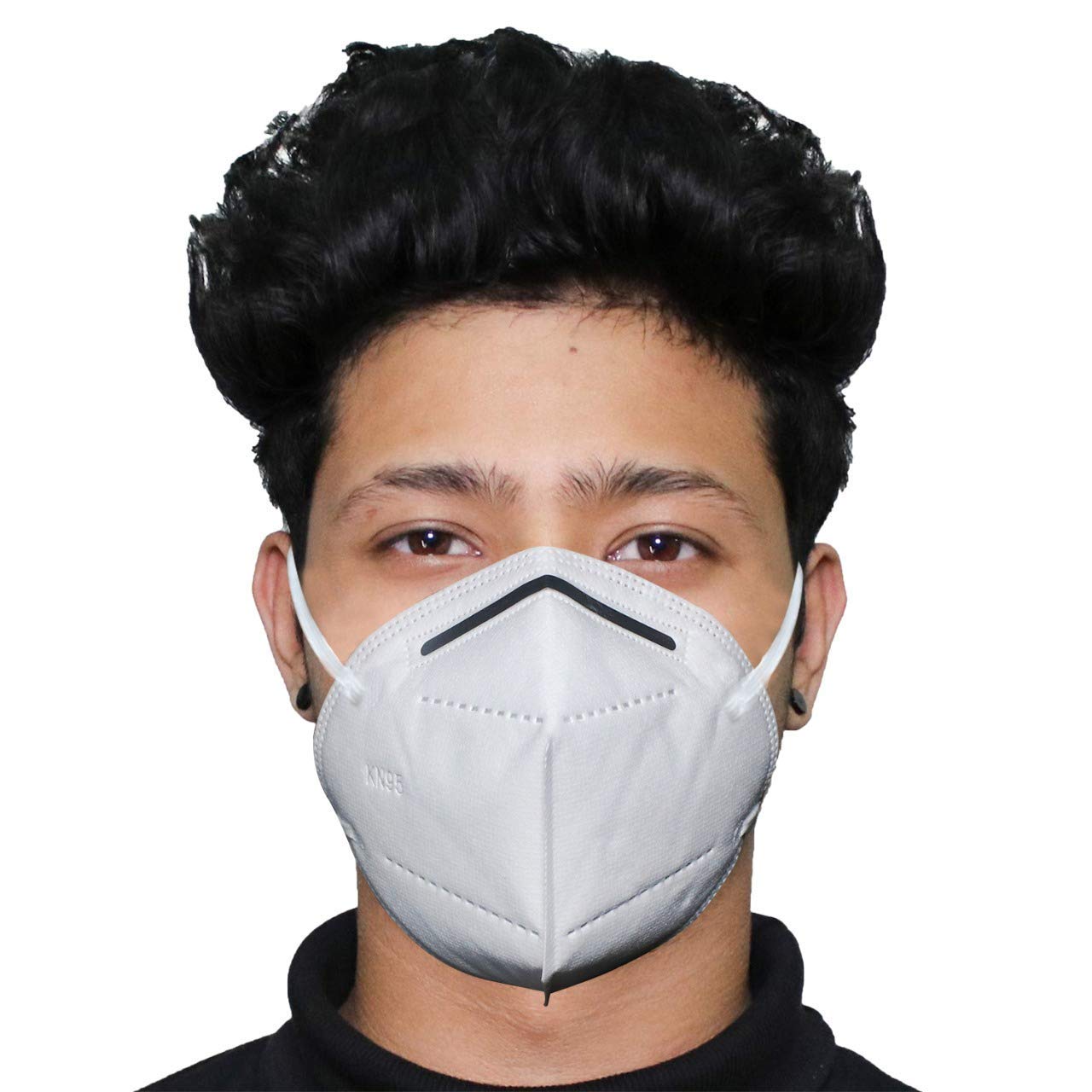 ORILEY K-N95 5 Layer Face Mask with Nose Pin Bacterial Filtration Efficiency(BFE)≥97.7%, FDA-Approved Certified by CE, ISO & GMP (10 Pcs)
