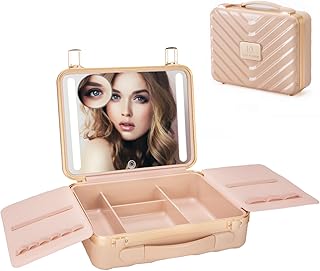 Estuche de maquillaje con espejo iluminado LE...