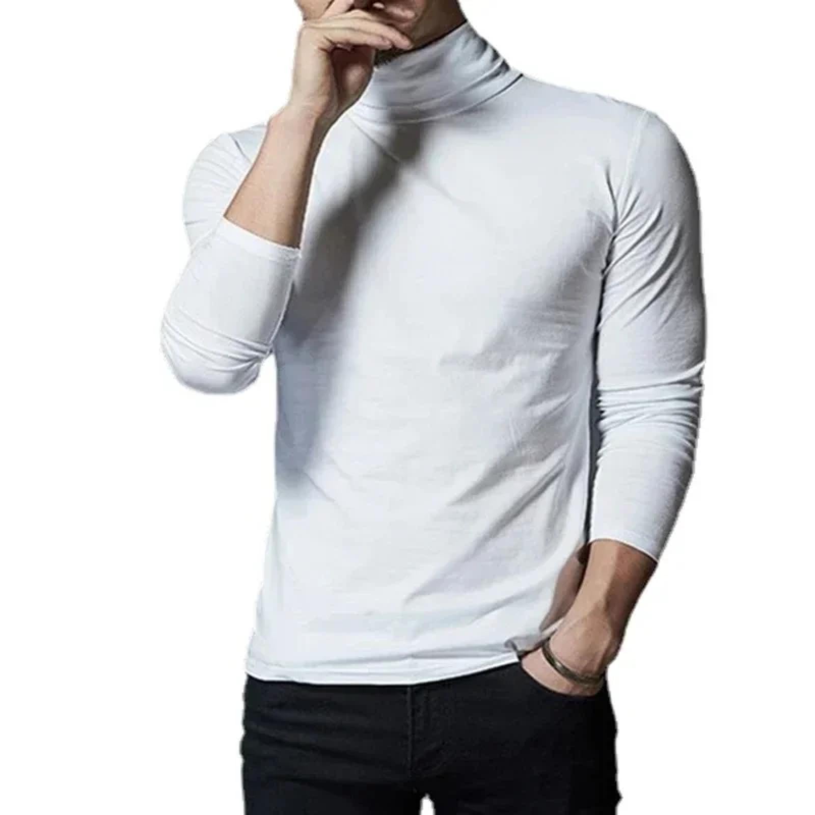Men Camicia Uomo Casual Formale Shirt Lunghe Manicheautum Inverno Uomini Biancheria Intima Casual Dolcevita Manica Lunga Top Pullover T-Shirt Felpa Elastica