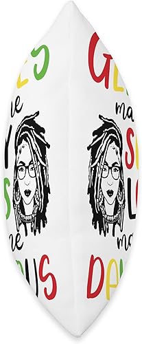 Miniatura 2 de Locs Afro Dreadlocks Love Beauty Hair Locs Make me Dangerous Afro Hair Black American African Girl Throw Pillow, 18x18, Multicolor