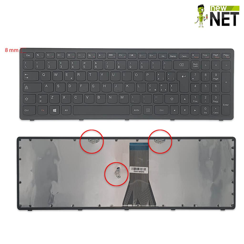 new net - Keyboards - Tastiera Italiana Compatibile con Notebook Lenovo