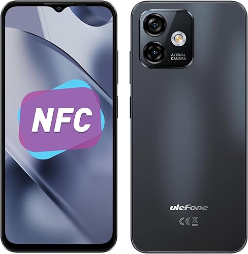 Miniatura 10 de Ulefone Teléfonos celulares desbloqueados, Note 16 Pro 12 GB + 128 GB, 8 núcleos, 6.52 pulgadas HD+ pantalla desbloqueada, Android 13, 50MP + 8MP,