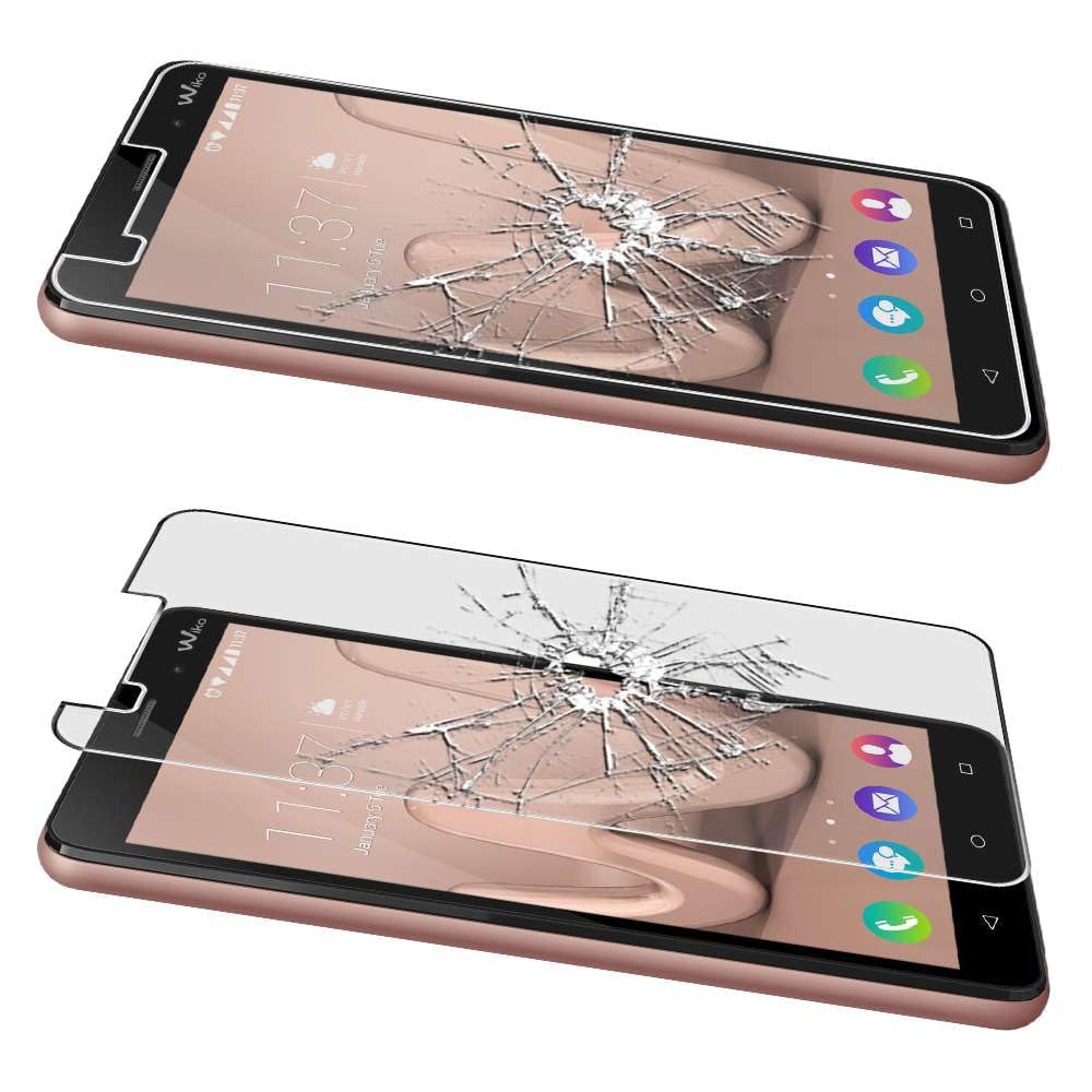 Custodia Portafoglio Con Vetro Temperato Per Wiko Lenny 3 Jerry - Pelle PU Rosa, Supporto E Slot Carte