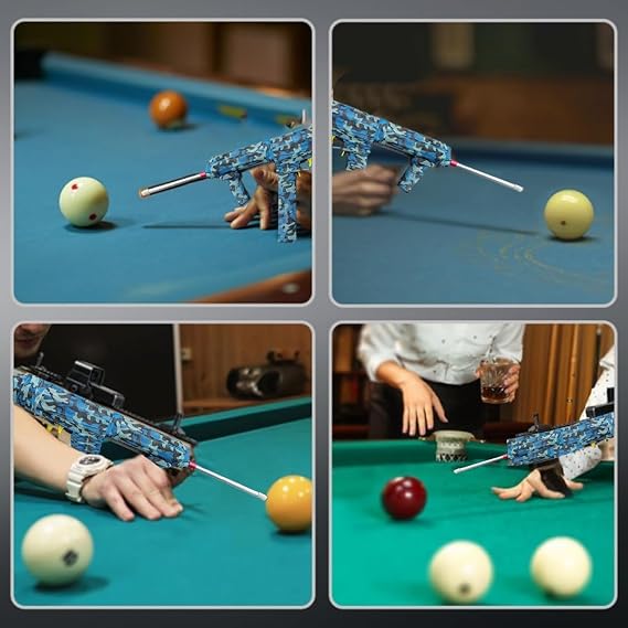 Automatic Ejection Billiard Gun, Automatic Toy Pool cue Gun for Pool Table, Multi-Color
