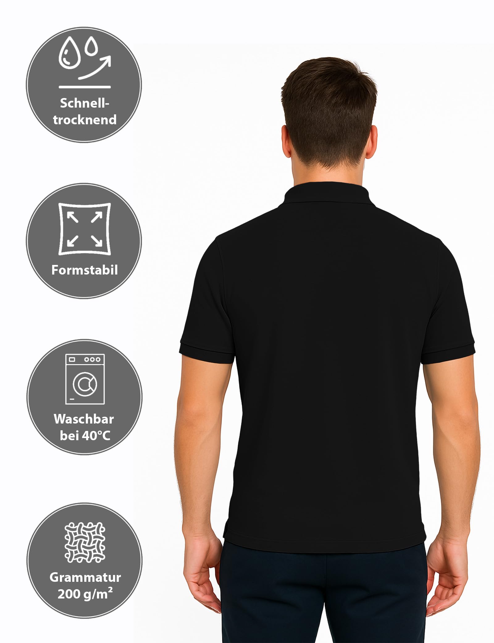 ALPIDEX Herren Polo Shirts 3er Set 100% Baumwolle Poloshirt Männer T-Shirt Kurzarm Shirt Einfarbig Casual Polohemd S M L XL XXL 3XL 4XL 5XL