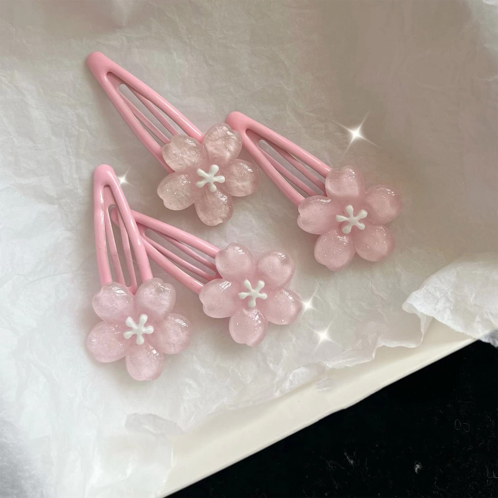 Amazon.com : Jelly Texture Cherryblossom Hairpins Hot Teens Pink