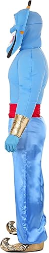 Miniatura 7 de Disfraz de genio de Aladdino de Disney para adultos, cosplay de genio azul con máscara de personaje