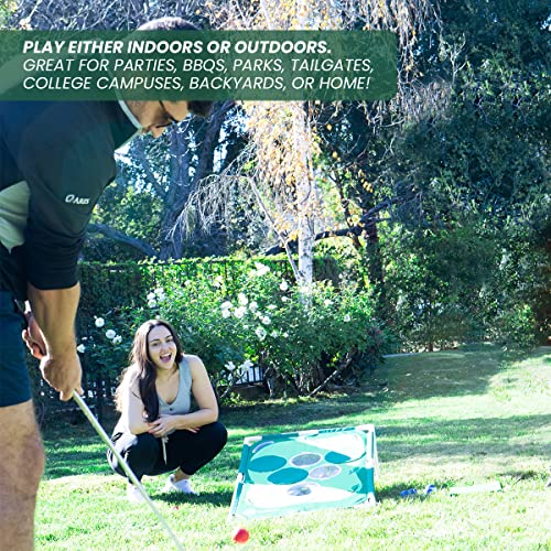 Sidelinx Golf Pong Set - Mash Up Of Golf, Cornhole And Pong - Indoor Or Outdoor Chipping Practice Game - Perfect Golf Gift For Adults #TOP4