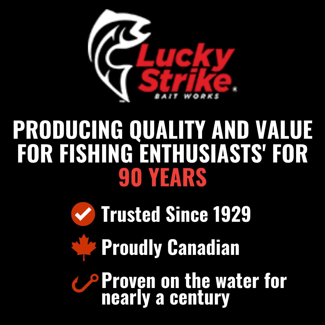 Lucky Strike Bait Works Devil Bait Spoon Fishing Lure for Salmon, Designed in Canada (Size 2.5, White Red Dot Nickel) — view 7
