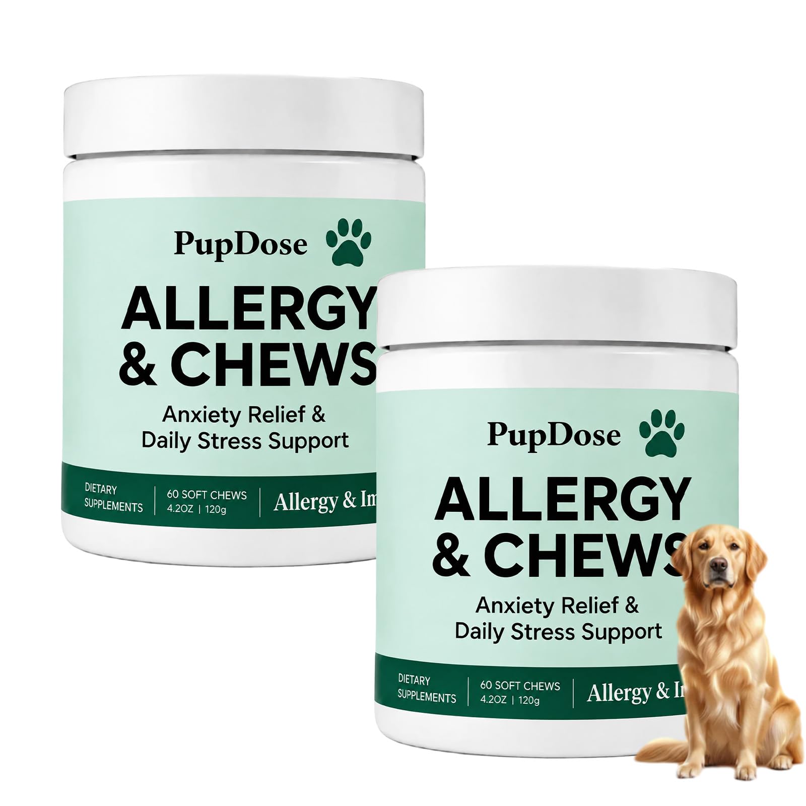 Pupdose Allergy Chews for Dogs, Allergy & Immune Support Chews