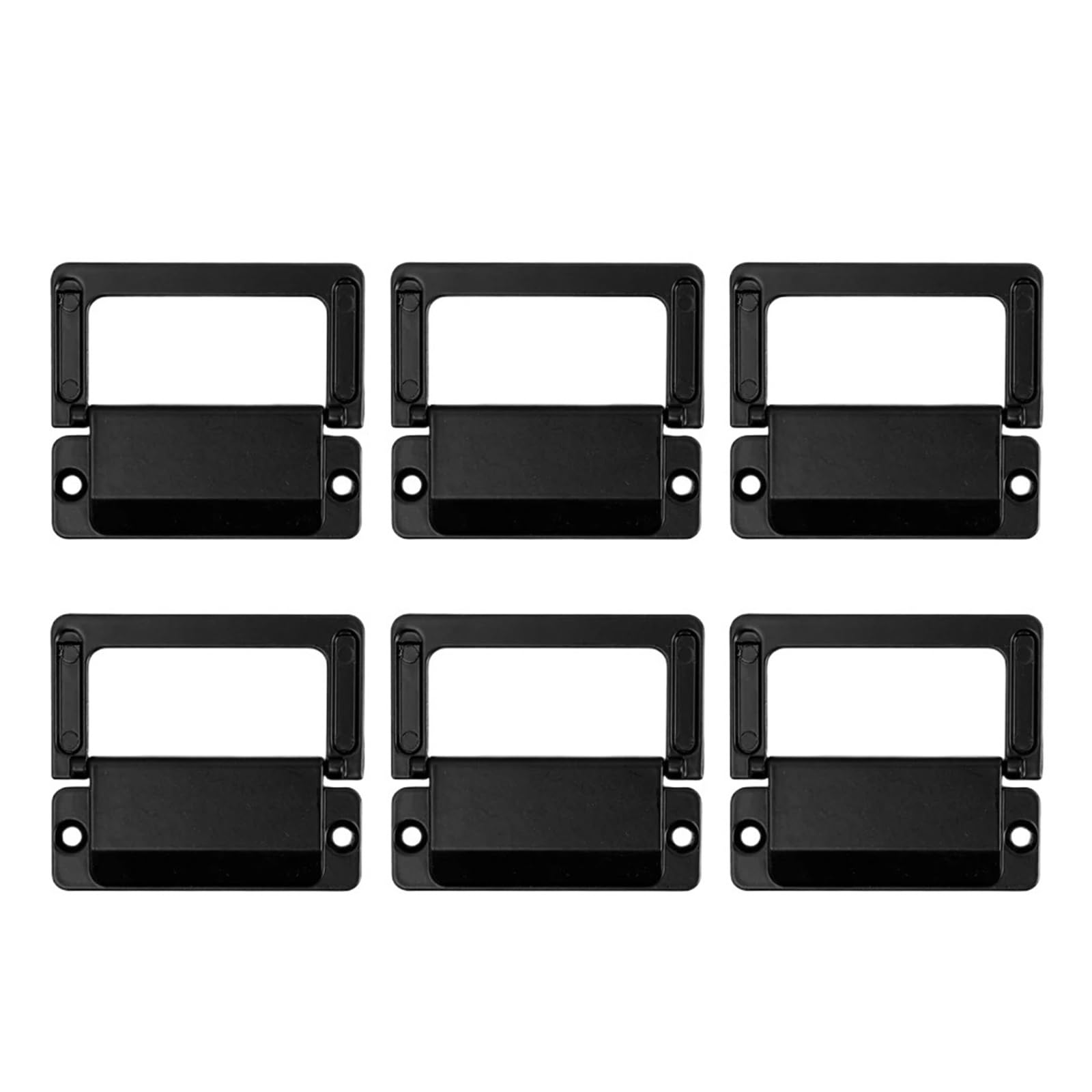 Maryear Spring-Type Box Handle 12Pcs Drawer Concealed Handle Black Cabinet Folding Pulls Zinc Alloy Furniture Hidden Handles Modern Style Hardware Accessories