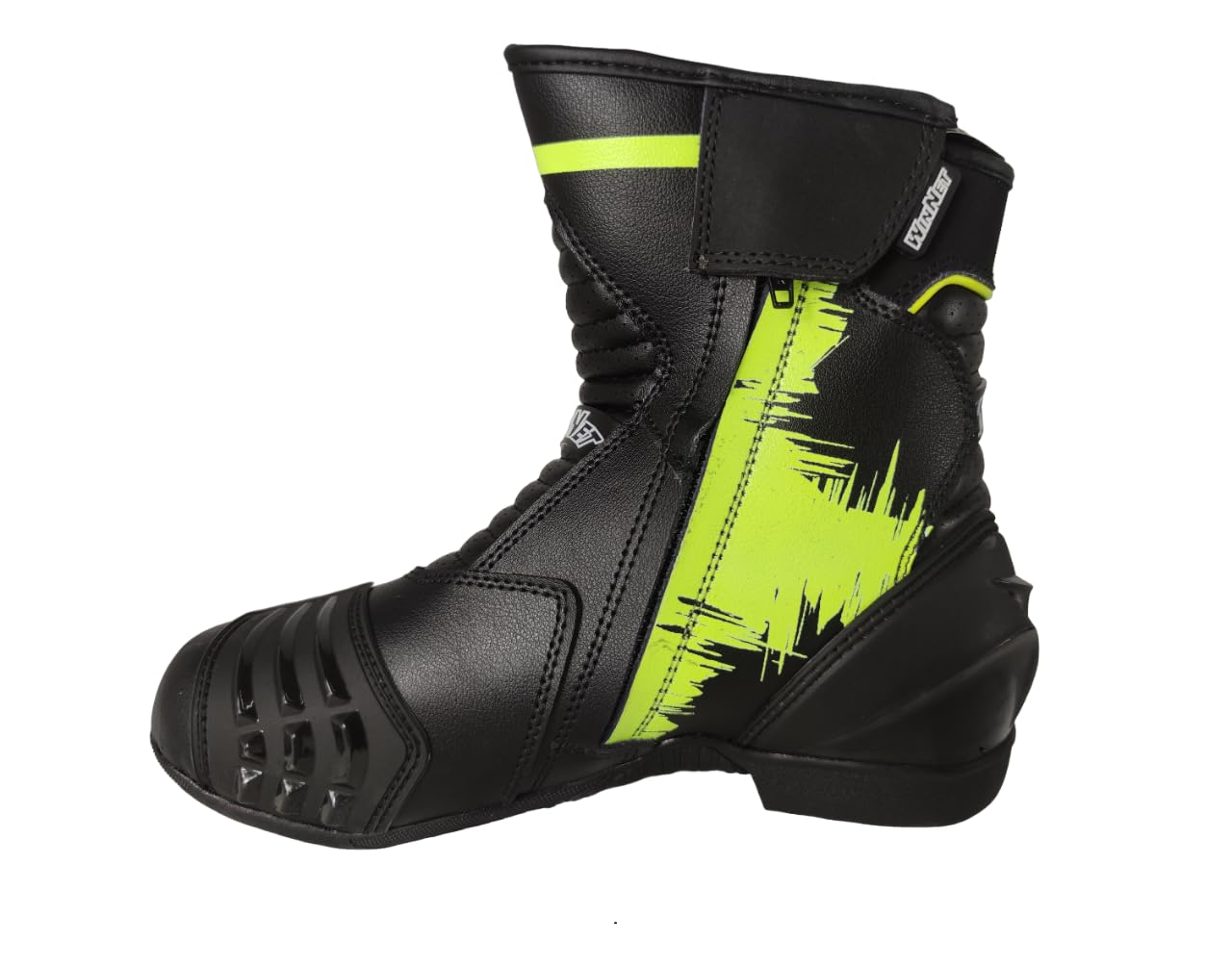 WinNet Stivali stivaletti bassi scarpe da per moto con protezioni da turismo o pista 119 sportivi calzature di pelle