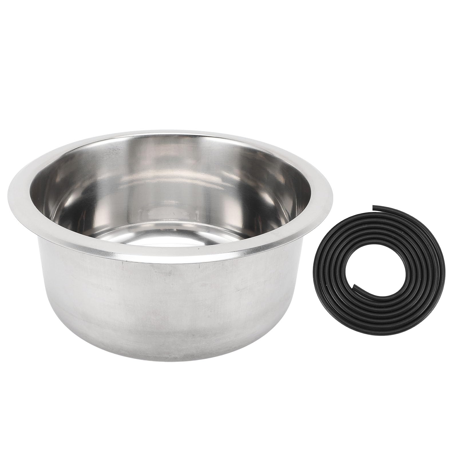 Haofy Enlace Redondo de Vehículos Recreativos de Acero Inoxidable con Drenaje para Vagones en Bote con Vehículos de Campamento, Campos de Cocina Resistentes a la Cuerda Adecuados para Autocaravanas