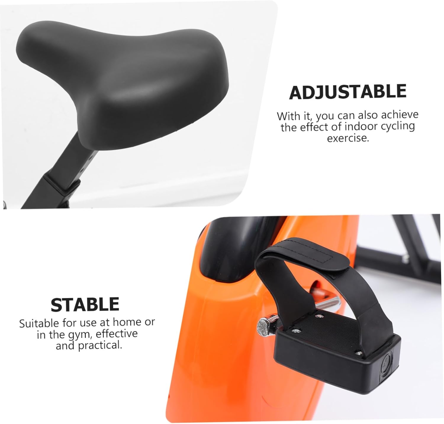 Adjustable Resistance Stationary Fitness Bike for Home and Gym Use with Non-slip Feet Pads and Comfortable Saddle Indoor Exercise Equipment for Cardio Workout