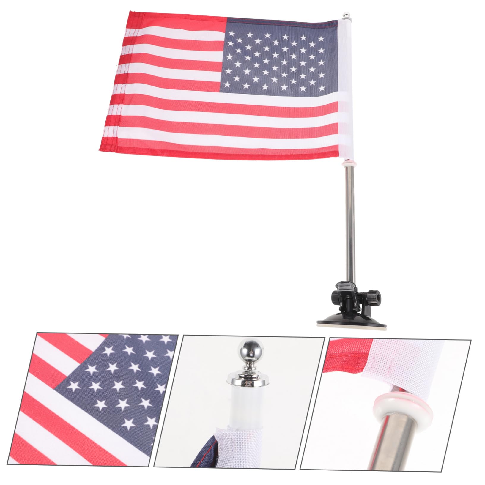 Anneome Support De Hampe Drapeau Avec Ventouse Stable Pour