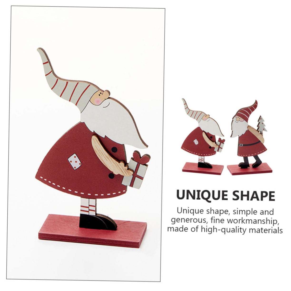Abaodam 6stücke Kreative Holz Weihnachtsmann Dekorationen Festliche Tischornamente Für Weihnachten Für Zuhause Und Büro Weihnachtsdekoration Desktop Deko