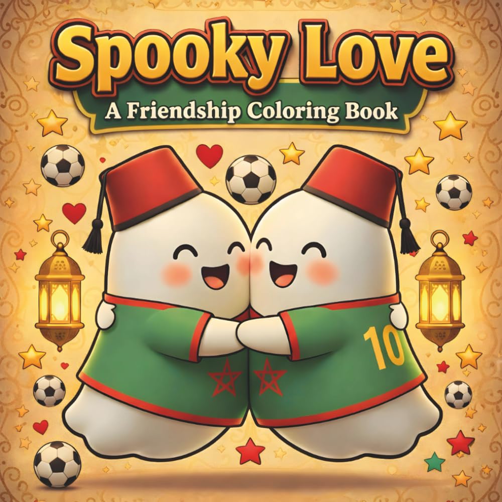 Spooky Love: Bold and Easy Cute Ghost Coloring Pages for Teens and Adults Featuring Friendship, Soccer Love, and Cozy Cultural Vibes